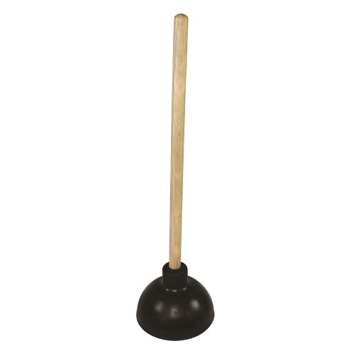 Impact® Industrial Professional Plunger, 6.25 In, Diameter x 25 In. High, Black with Wood Handle